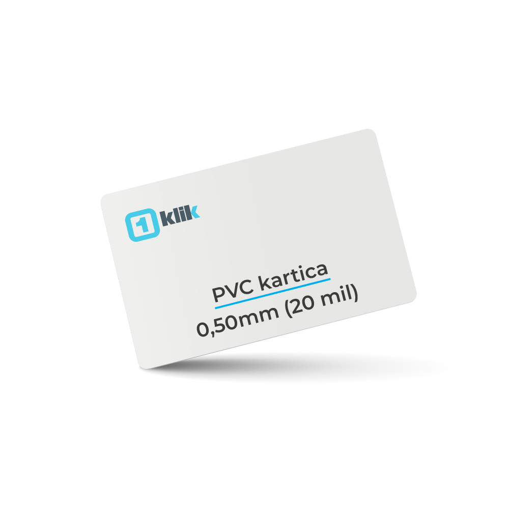 PVC kartica bijela - 0,50mm (20 mil)
