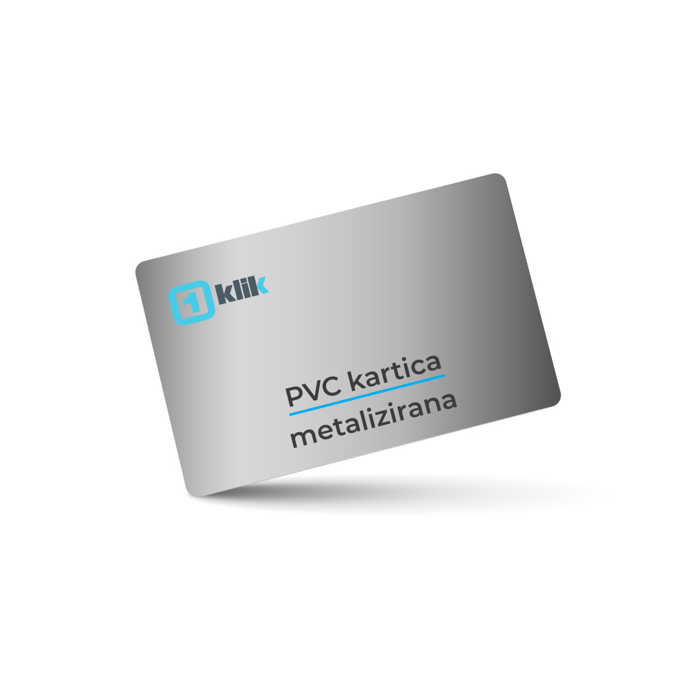 Metalizirane PVC kartice – Srebrna