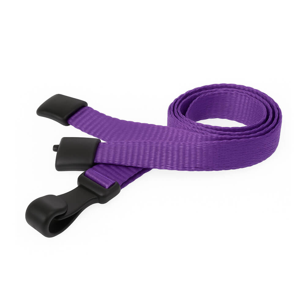 Okovratna trakica s plast. karabinerom – poliester 10mm – ljubičasta [L-B-PUP]