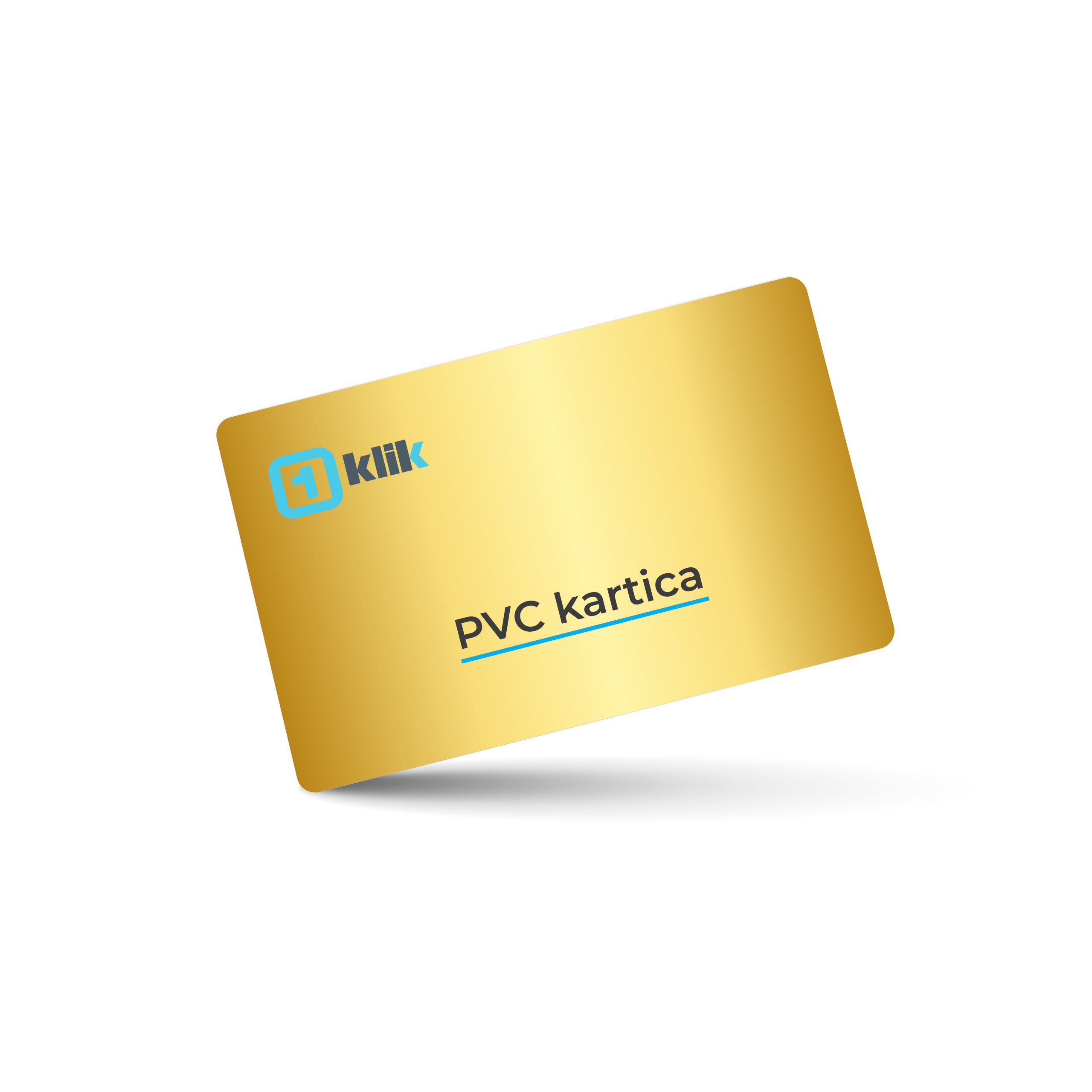 Zlatne PVC kartice za identifikaciju i darivanje