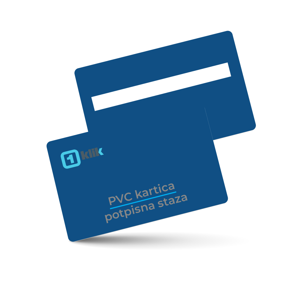 PVC kartica tamno plava s potpisnom stazom